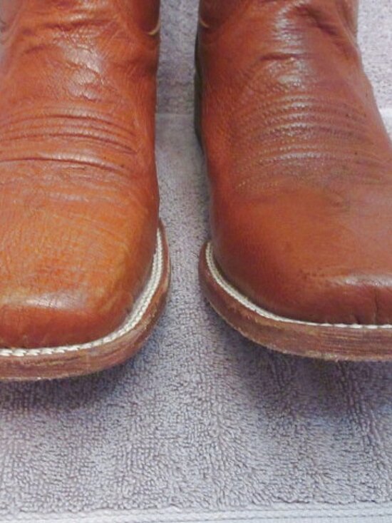 Circle G Mens Exotic Leather Cowboy Boots Size 9.5D Smooth Ostrich Botas Western main image 11